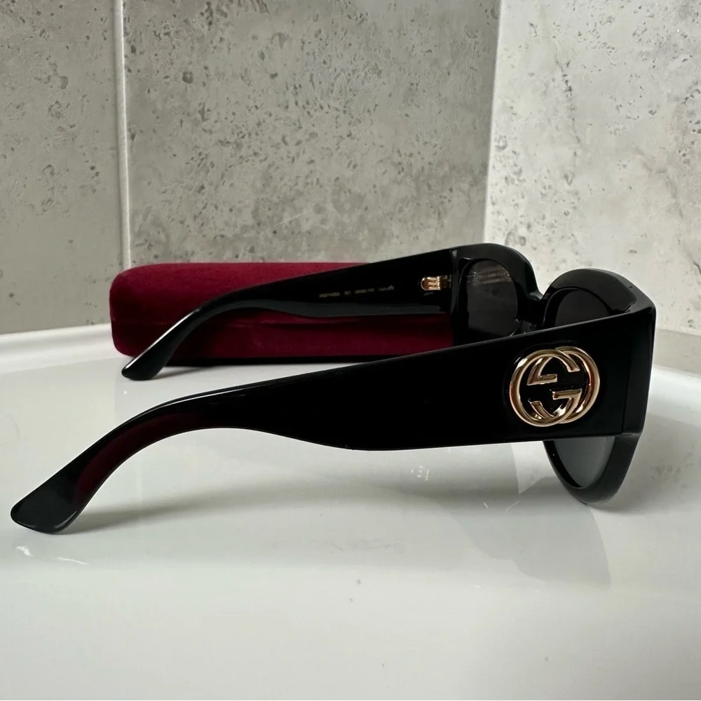 Gucci Black 55mm Square Sunglasses